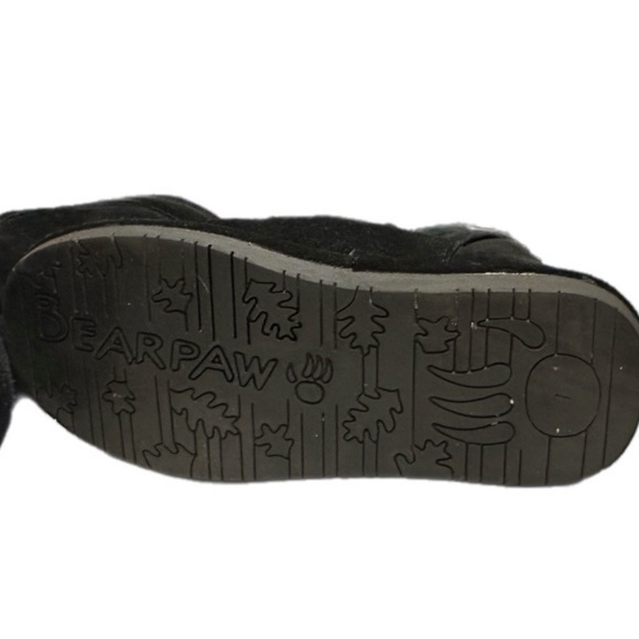 BearPaw Black Boots with Chain Accents winter boots size 10 fur boots warm - Picture 10 of 10